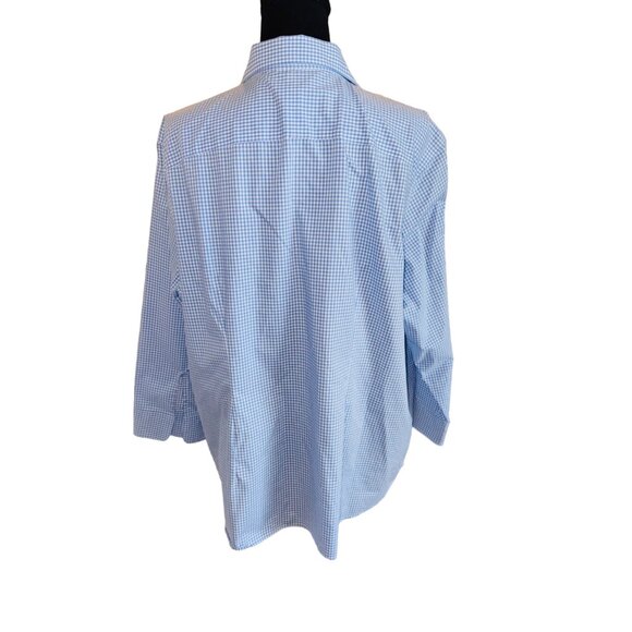 Lauren Ralph Lauren Blue Boxy Button Down Shirt - Picture 2 of 12